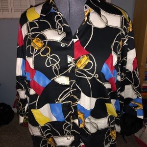 Ralph Lauren 3X nautical print cotton top